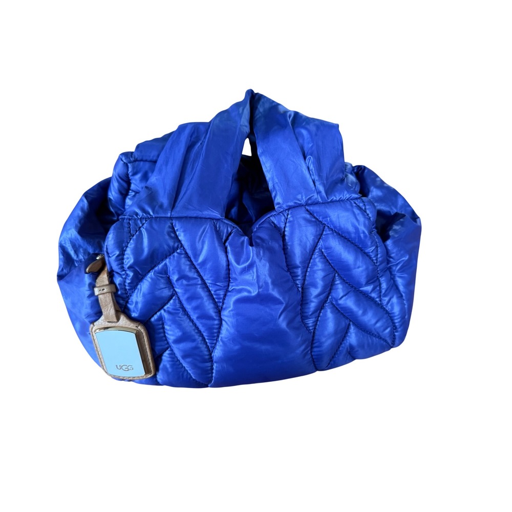 UGG Australia Puffer Tote Bag purple Quilted Nylon Zip Top Handbag